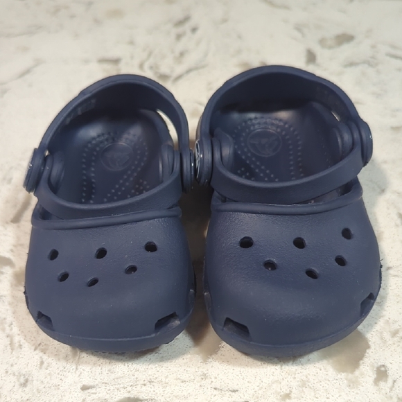 CROCS Dark Blue Kids Sandals - Picture 1 of 4